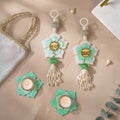 Mintara Tealight And Shubh Labh Wall Hanging Set Of 4 In Gift Bag