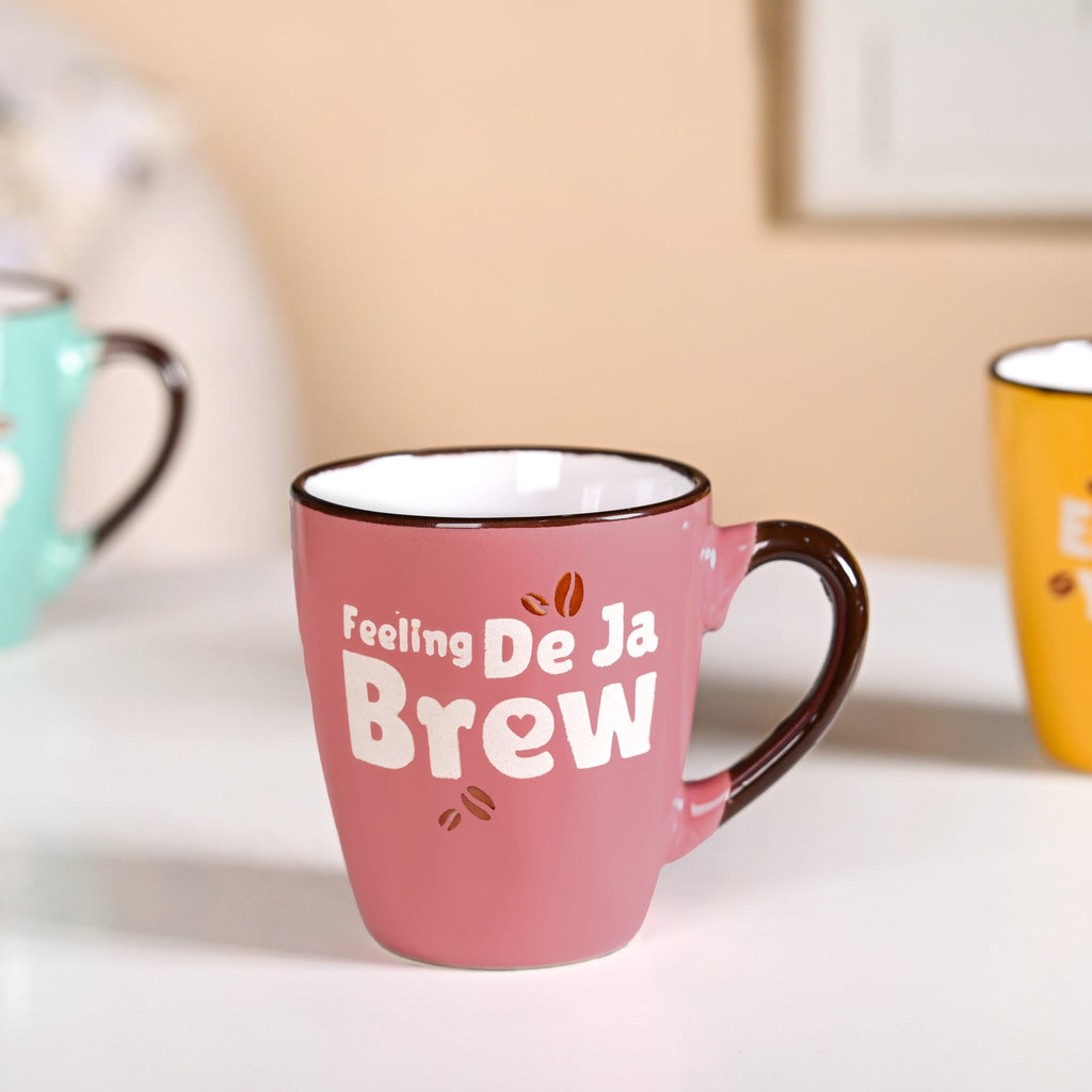 Puntastic Quotes Ceramic Coffee Mug Set Of 4 210ml