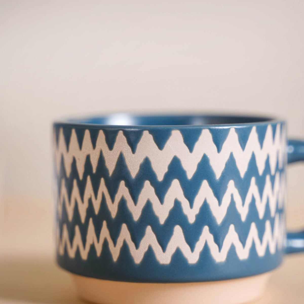 Eclectic Stackable Cups Set Of 4 With Stand Blue 100ml