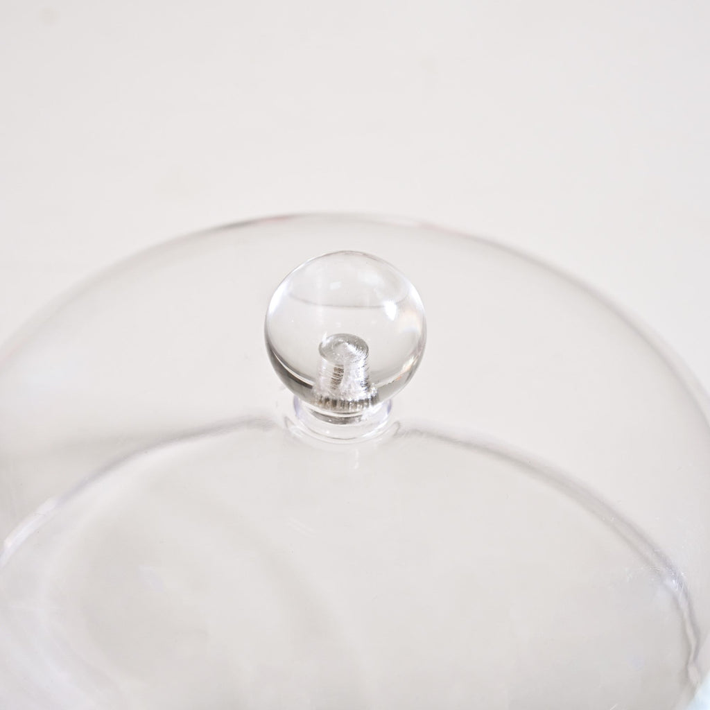 Wooden Cake Stand With Transparent Cloche 17cm